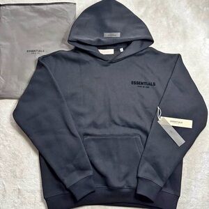 Essentials Black Hoodie for Men